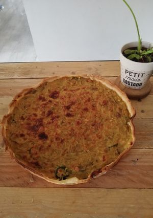 Une photo de Tarte à l'oignon courgettes