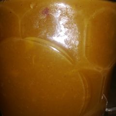 Aloo bukharey ki meethi chutney for dahi phulkiyan A picture of Aloo bukharey ki meethi chutney for dahi phulkiyan.