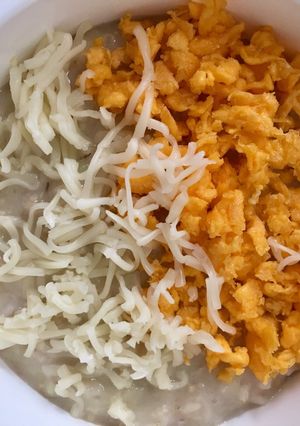 Foto resep Oat with Scrambled Egg and Cheese 🧀 (MPASI 9M+)