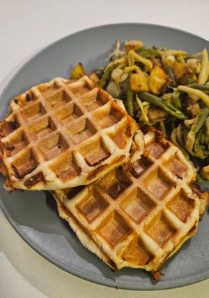 Une photo de Pizza gaufre