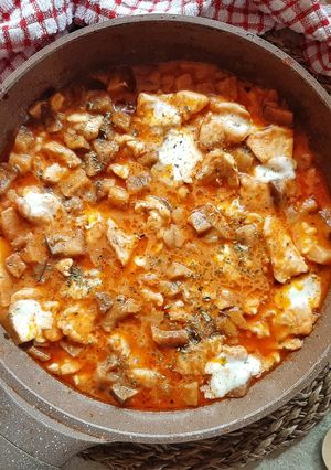 A picture of Chicken Strips Parmigiana Style.