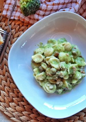 A picture of Orecchiette with Sausage and Broccoli Cream.