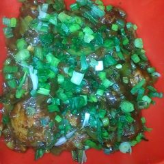 Cabbage manchurian(without garlic) A picture of Cabbage manchurian(without garlic).