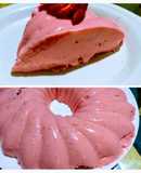 Cheesecake de fresa sin horno y sin azúcar