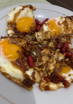 Foto resep Telor ceplok khas pontianak