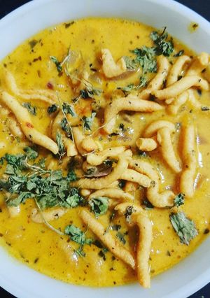A picture of Sev bhaji.