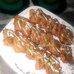 Bite size bread pakora A picture of Bite size bread pakora.
