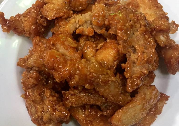 Langkah Mudah untuk Membuat Ayam Madu Korea / Korean honey chicken Anti Gagal