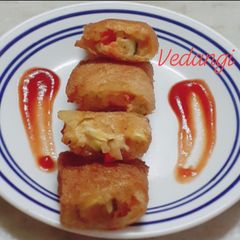 Instant veggie mayo rolls A picture of Instant veggie mayo rolls.