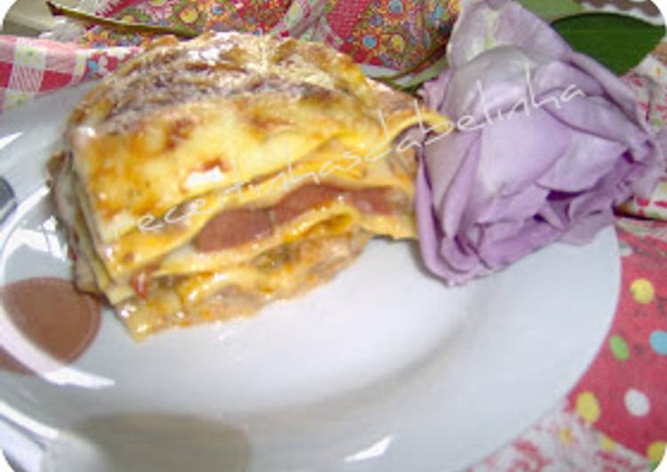 Easiest Way to Make Super Quick Homemade Lasanha com molho de francesinha e cerveja