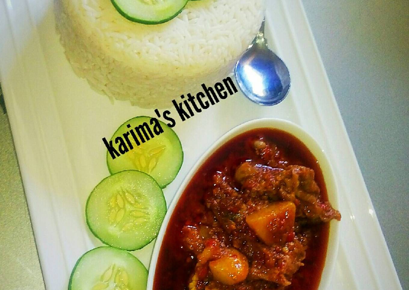 Rice and palm oil stew