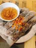 Bánh cuốn made with rice paper wrappers