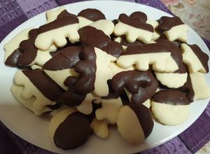 Una foto de Galletitas con limón y chocolate