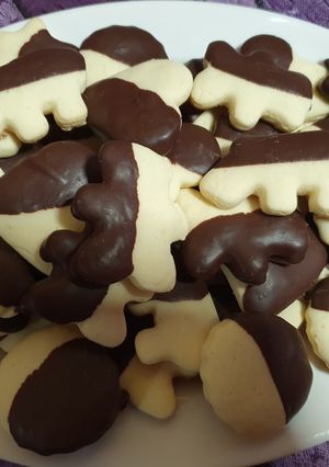 Una foto de Galletitas con limón y chocolate