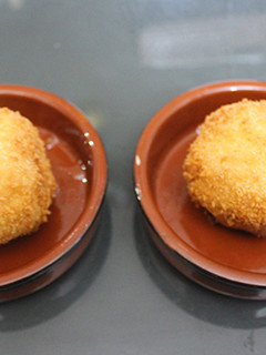Una foto de Helado frito de manzana