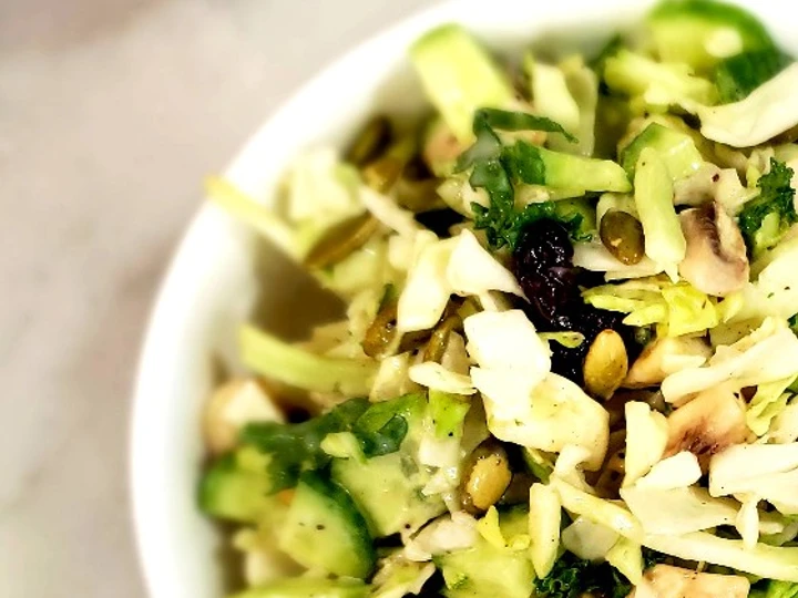 Recipe Sweet kale and raw mushroom salad the  Makes Drooling Tasty