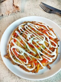 Foto resep Okonomiyaki Pizza Sayuran