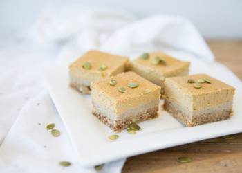 Popular Cuisine Pumpkin Pie Cheesecake Slice Very Delicious