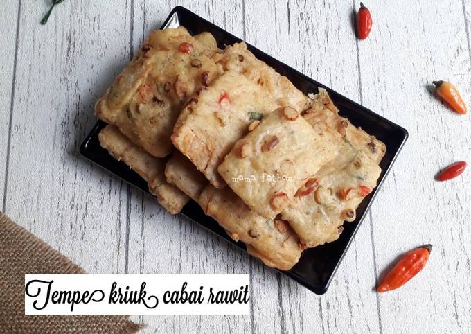 Resep Tempe Kriuk Cabai Rawit Oleh Mama Fathan Cookpad