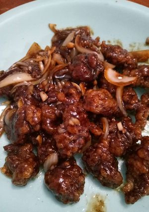 Foto resep Sapi crispy saus lada hitam
