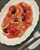 Mojete murciano, ensalada de tomate de bote con atún y huevo