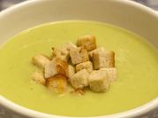 Una foto de puré de calabacín con quesitos thermomix