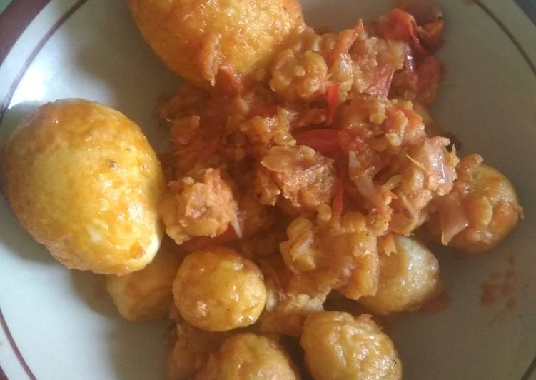 Balado telur mix tempe