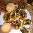 Canastas sin gluten rellenas de espinacas