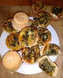 Canastas sin gluten rellenas de espinacas