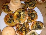 Canastas sin gluten rellenas de espinacas