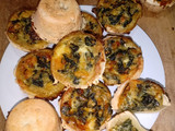 Canastas sin gluten rellenas de espinacas