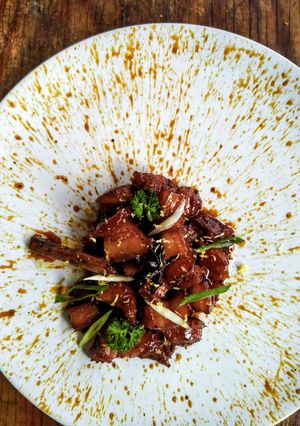 Foto resep Honey Glazed Pork Belly with Caramelized Palm Sugar