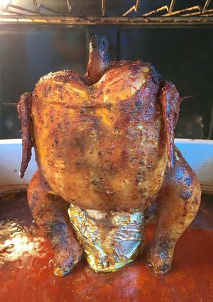 Una foto de Pollo sentado o Pollo con cerveza 🍗🍻
