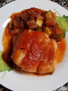 Una foto de Pisto con bacalao