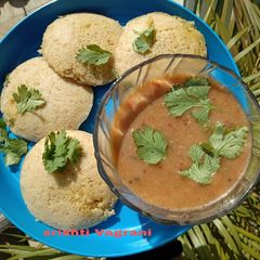 Vrat wali Idli Sambhar A picture of Vrat wali Idli Sambhar.