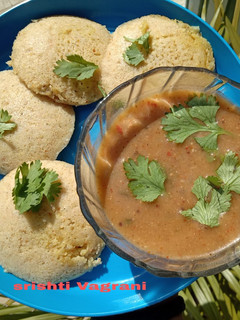 A picture of Vrat wali Idli Sambhar.