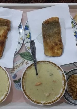 صورة لوصفة شوربه جمبري وسمك مقلي