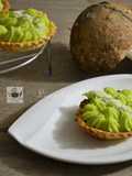 Tartelette crème de coco citron vert pour la St Patrick