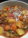 Minced meat potatoes stew