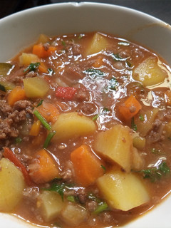 A picture of Minced meat potatoes stew.