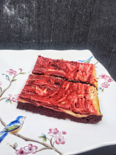 Foto resep Red Velvet Cheesecake Swirl Brownies