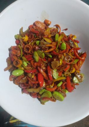 Foto resep Oseng kulit mlinjo simpel ngabisin nasi 😂