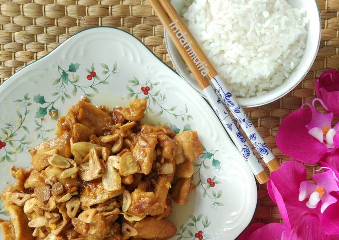 Thai Garlic Chicken / ayam masak bawang putih ala Thai