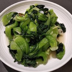 Boiled Bok choy in Oyster Sauce A picture of Boiled Bok choy in Oyster Sauce.