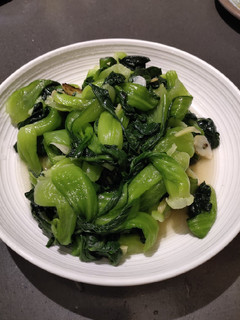 A picture of Boiled Bok choy in Oyster Sauce.
