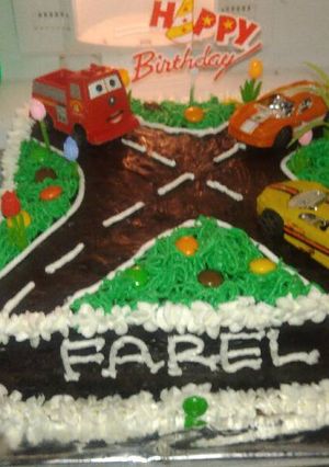 Foto resep Kue ultah pelangi..