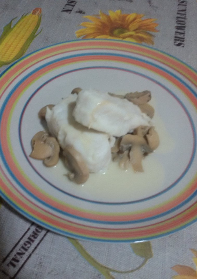 Una foto de Corazones de merluza con champiñones con thermomix