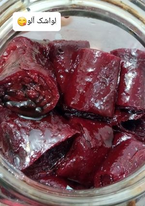 عکسی از دستور لواشک آلو خوشمزه