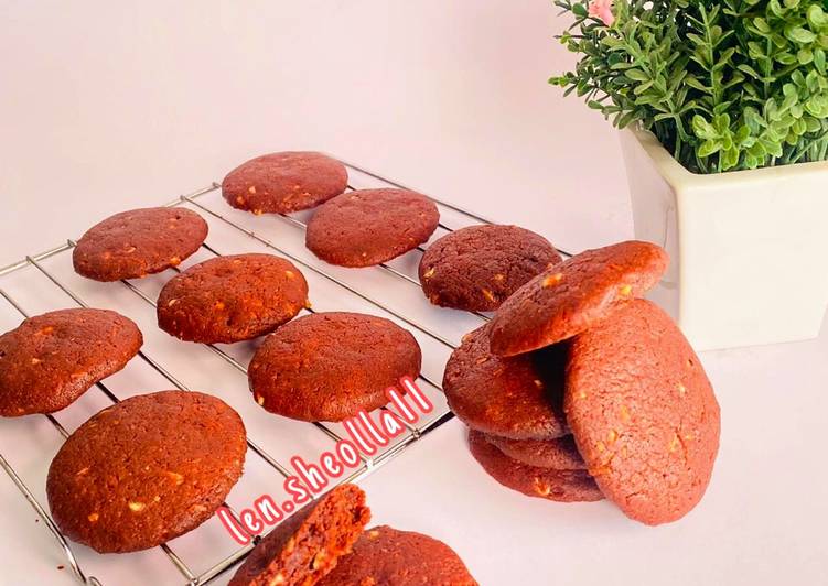 Red Velvet Chewy Cookies||Red Velvet Cookies✨tanpa mixer