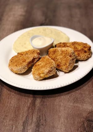 Una foto de Nuggets caseras con puré de papa 🥔
